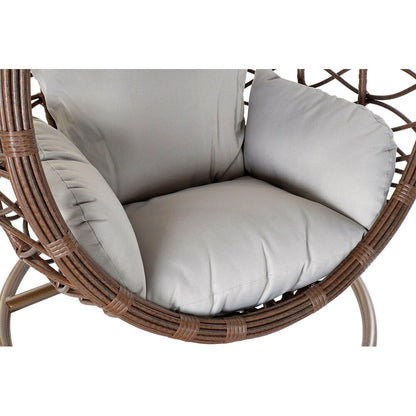Hängande trädgårdsfåtölj DKD Home Decor Brun Grå Multicolour Mörkbrun Aluminium syntetisk rattan 100 x 78 x 120 cm 100 x 70 x 18 finns hos Nordekko