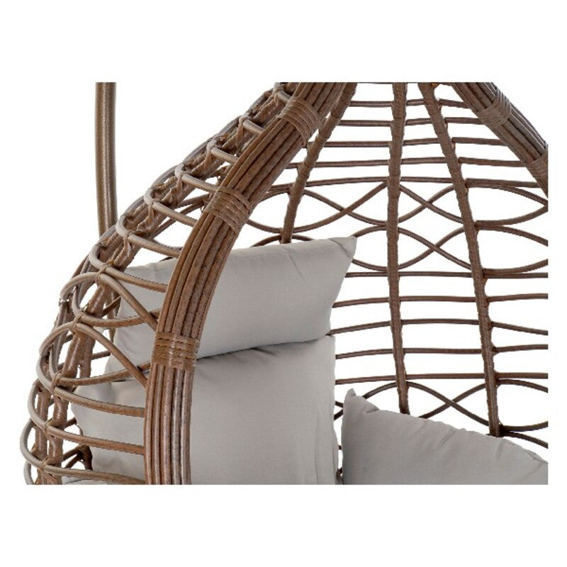 Hängande trädgårdsfåtölj DKD Home Decor Brun Grå Multicolour Mörkbrun Aluminium syntetisk rattan 100 x 78 x 120 cm 100 x 70 x 18 finns hos Nordekko