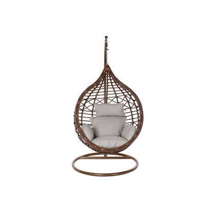Hängande trädgårdsfåtölj DKD Home Decor Brun Grå Multicolour Mörkbrun Aluminium syntetisk rattan 100 x 78 x 120 cm 100 x 70 x 18 finns hos Nordekko