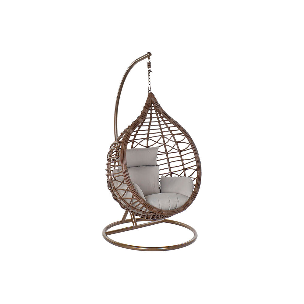 Hängande trädgårdsfåtölj DKD Home Decor Brun Grå Multicolour Mörkbrun Aluminium syntetisk rattan 100 x 78 x 120 cm 100 x 70 x 18 finns hos Nordekko