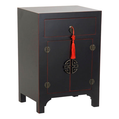 Nattduksbord DKD Home Decor Gran Röd Svart Trä MDF 45 x 34 x 66 cm finns hos Nordekko