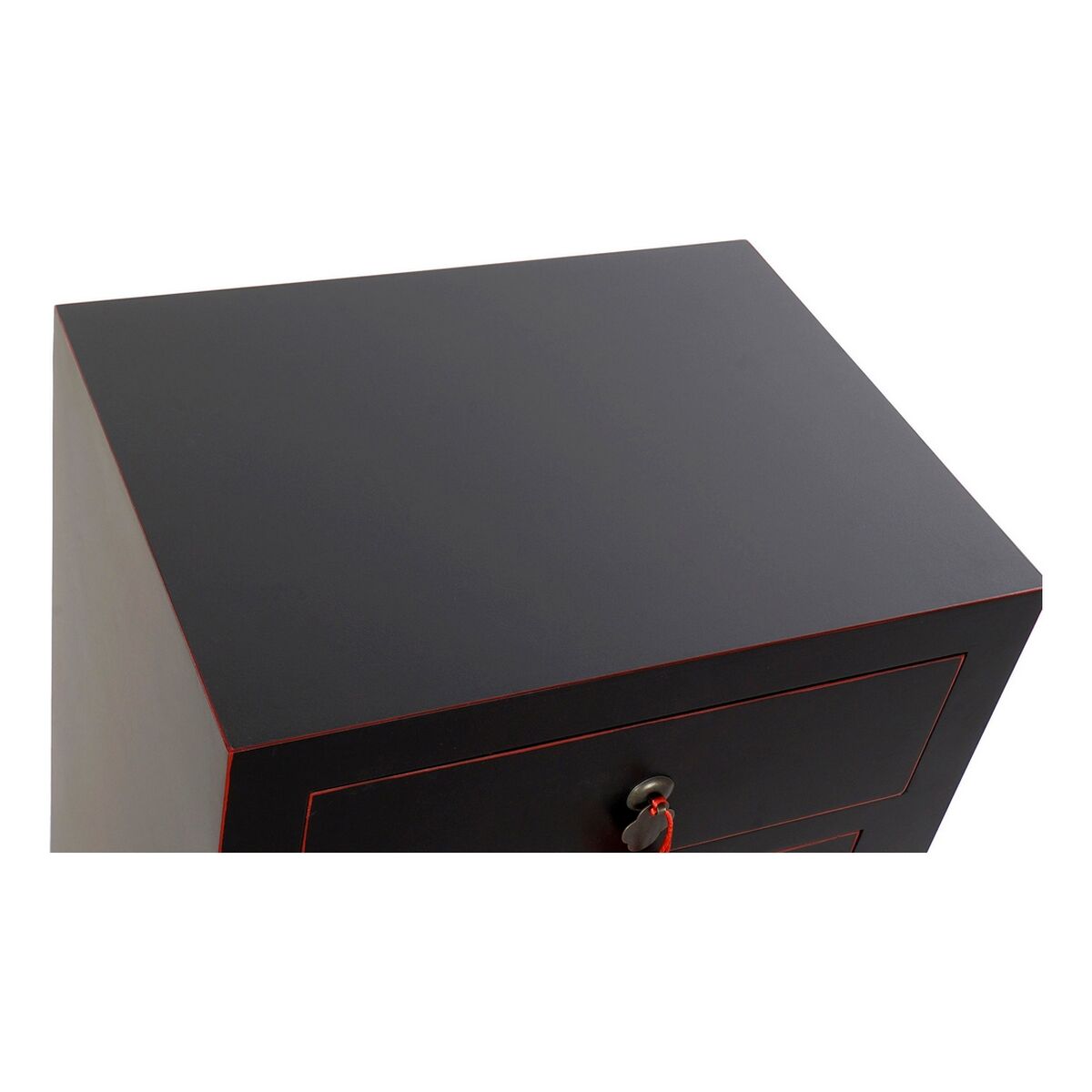Nattduksbord DKD Home Decor Gran Röd Svart Trä MDF 45 x 34 x 66 cm finns hos Nordekko