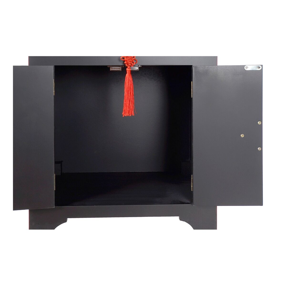 Nattduksbord DKD Home Decor Gran Röd Svart Trä MDF 45 x 34 x 66 cm finns hos Nordekko