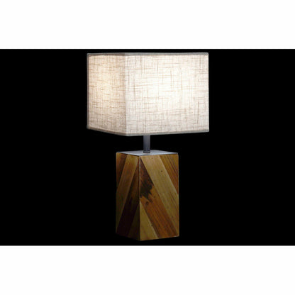 Bordslampa DKD Home Decor 25,5 x 25,05 x 52 cm Gran Naturell Beige Metall Kräm 220 V 60 W 25 x 25 x 21 cm (2 antal) finns hos Nordekko