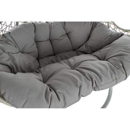 Hängande trädgårdsfåtölj DKD Home Decor 133 x 80 x 110 cm Grå syntetisk rattan Aluminium finns hos Nordekko
