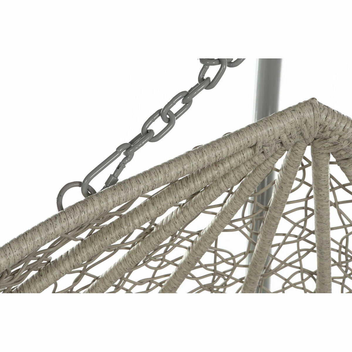 Hängande trädgårdsfåtölj DKD Home Decor 133 x 80 x 110 cm Grå syntetisk rattan Aluminium finns hos Nordekko
