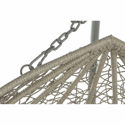 Hängande trädgårdsfåtölj DKD Home Decor 133 x 80 x 110 cm Grå syntetisk rattan Aluminium finns hos Nordekko