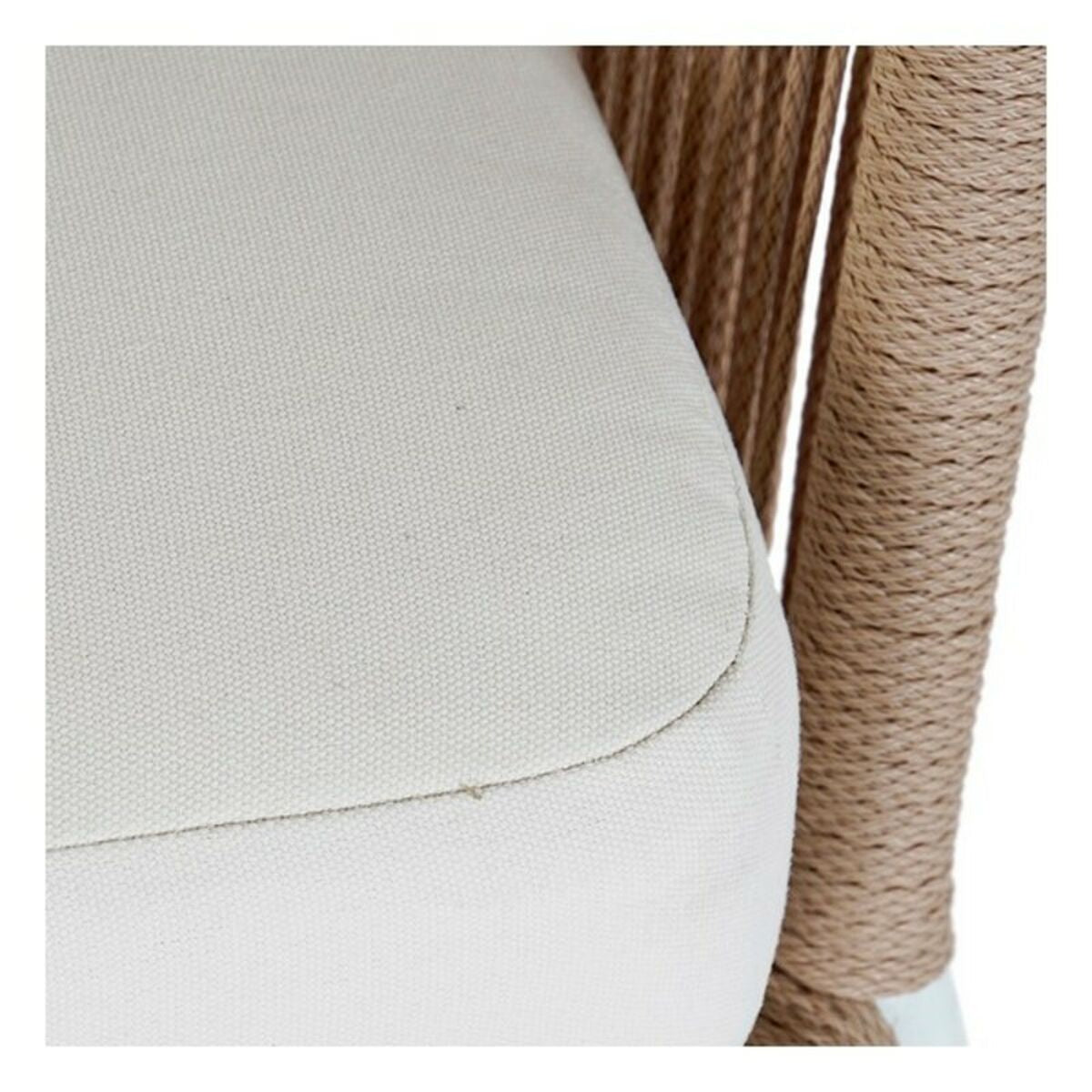 Soffgrupp med bord DKD Home Decor MB-179038 Trädgård Beige Metall Aluminium Snöre 151,5 x 72 x 70 cm (4 pcs) finns hos Nordekko