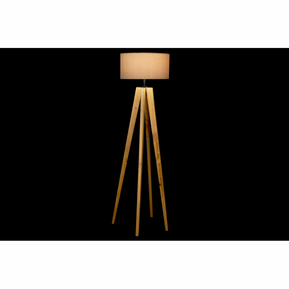 Golvlampa DKD Home Decor Brun Beige Multicolour Trä 50 W 220 V 40 x 40 x 148 cm finns hos Nordekko