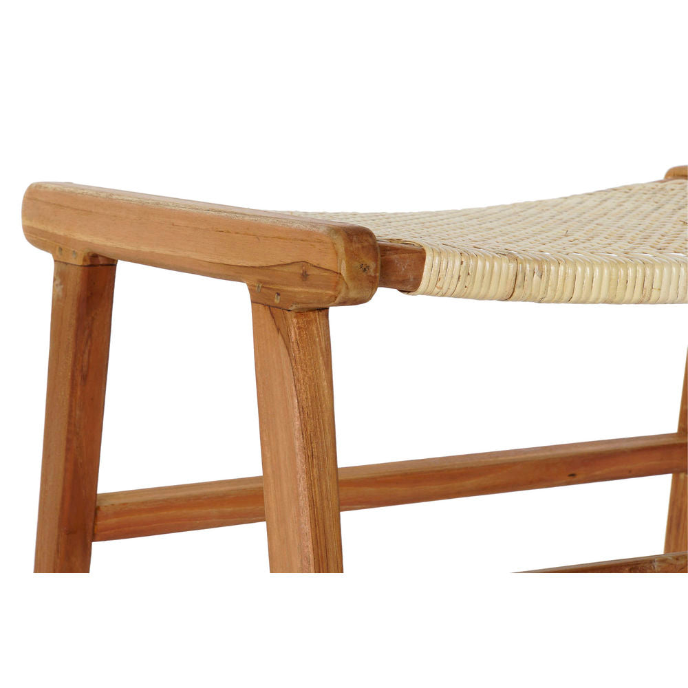 Sittpall DKD Home Decor 65 x 47 x 40 cm Naturell Teak Plast Multicolour Ljusbrun finns hos Nordekko