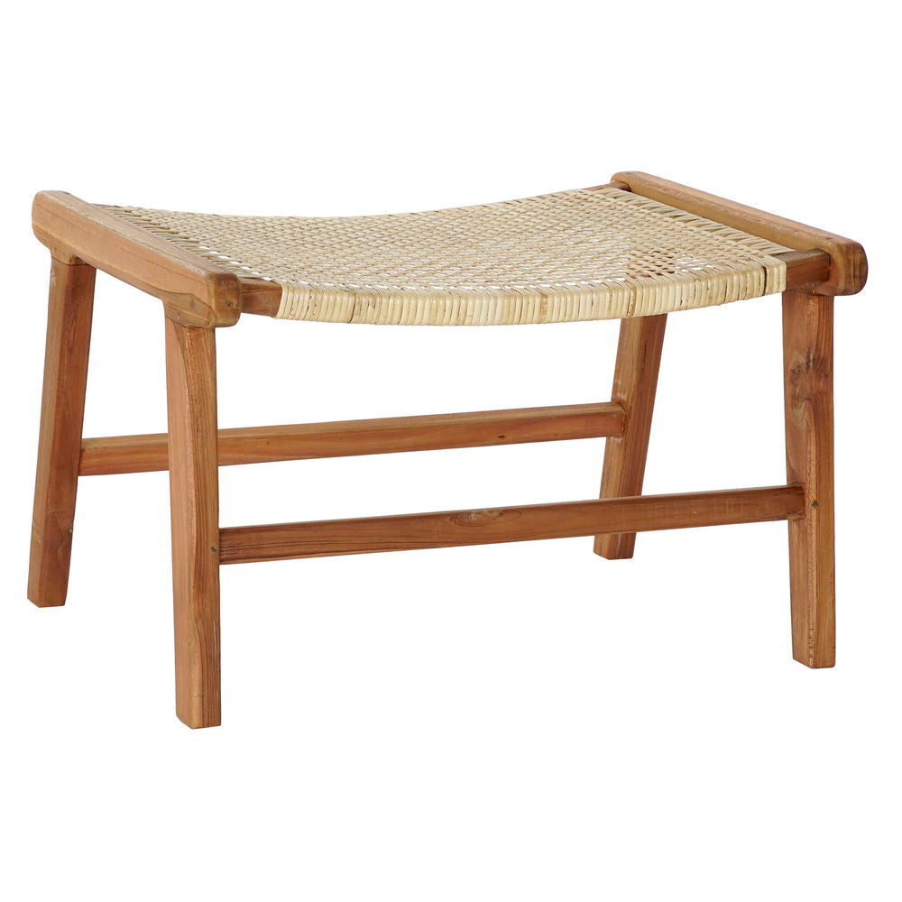 Sittpall DKD Home Decor 65 x 47 x 40 cm Naturell Teak Plast Multicolour Ljusbrun finns hos Nordekko