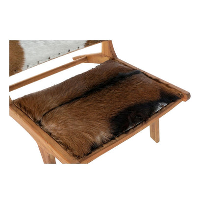 Fåtölj DKD Home Decor MB-182320 Teak Brun Läder Vit (65 x 78 x 68 cm) finns hos Nordekko