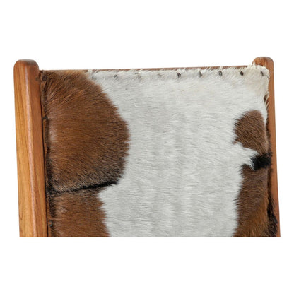 Fåtölj DKD Home Decor MB-182320 Teak Brun Läder Vit (65 x 78 x 68 cm) finns hos Nordekko
