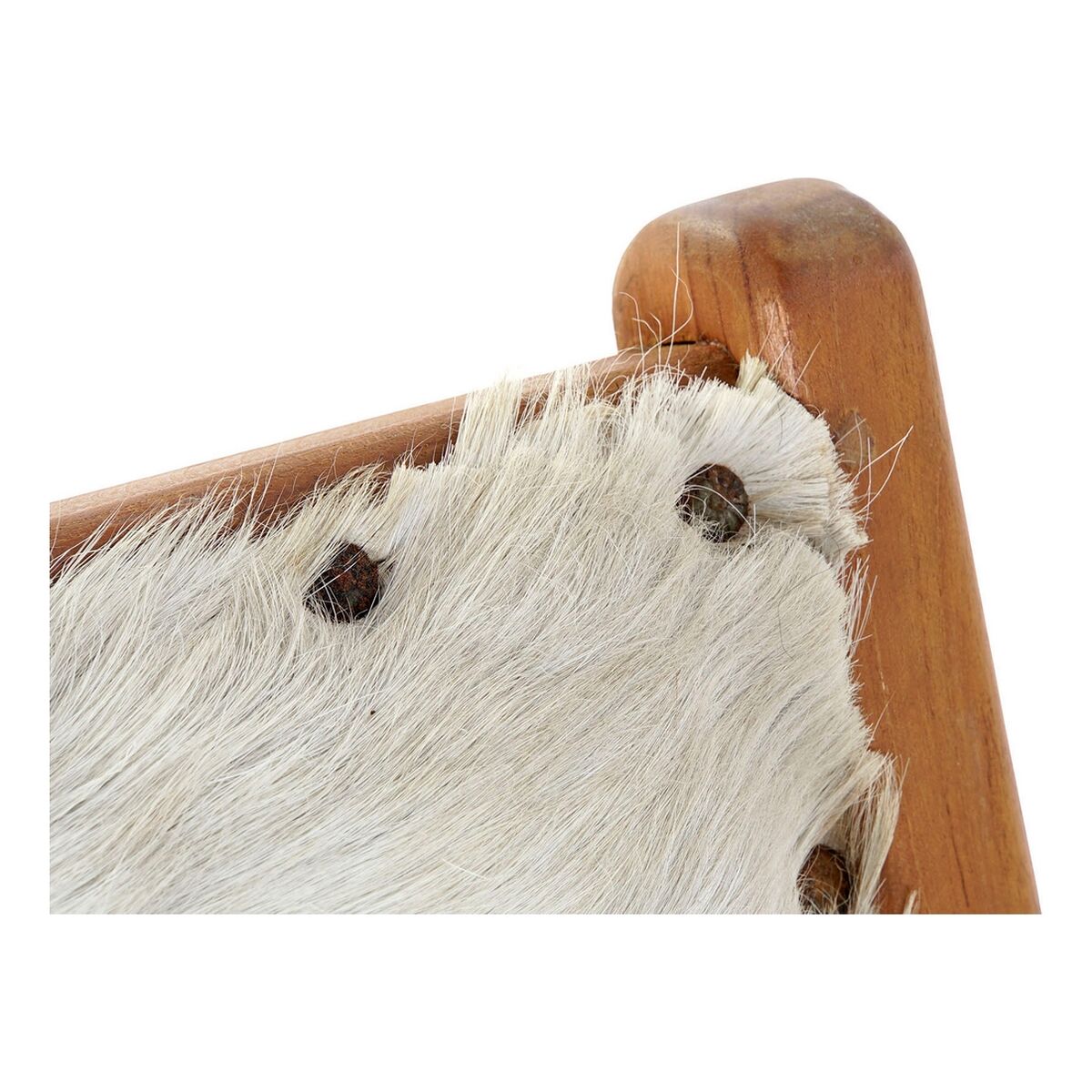 Fåtölj DKD Home Decor MB-182320 Teak Brun Läder Vit (65 x 78 x 68 cm) finns hos Nordekko