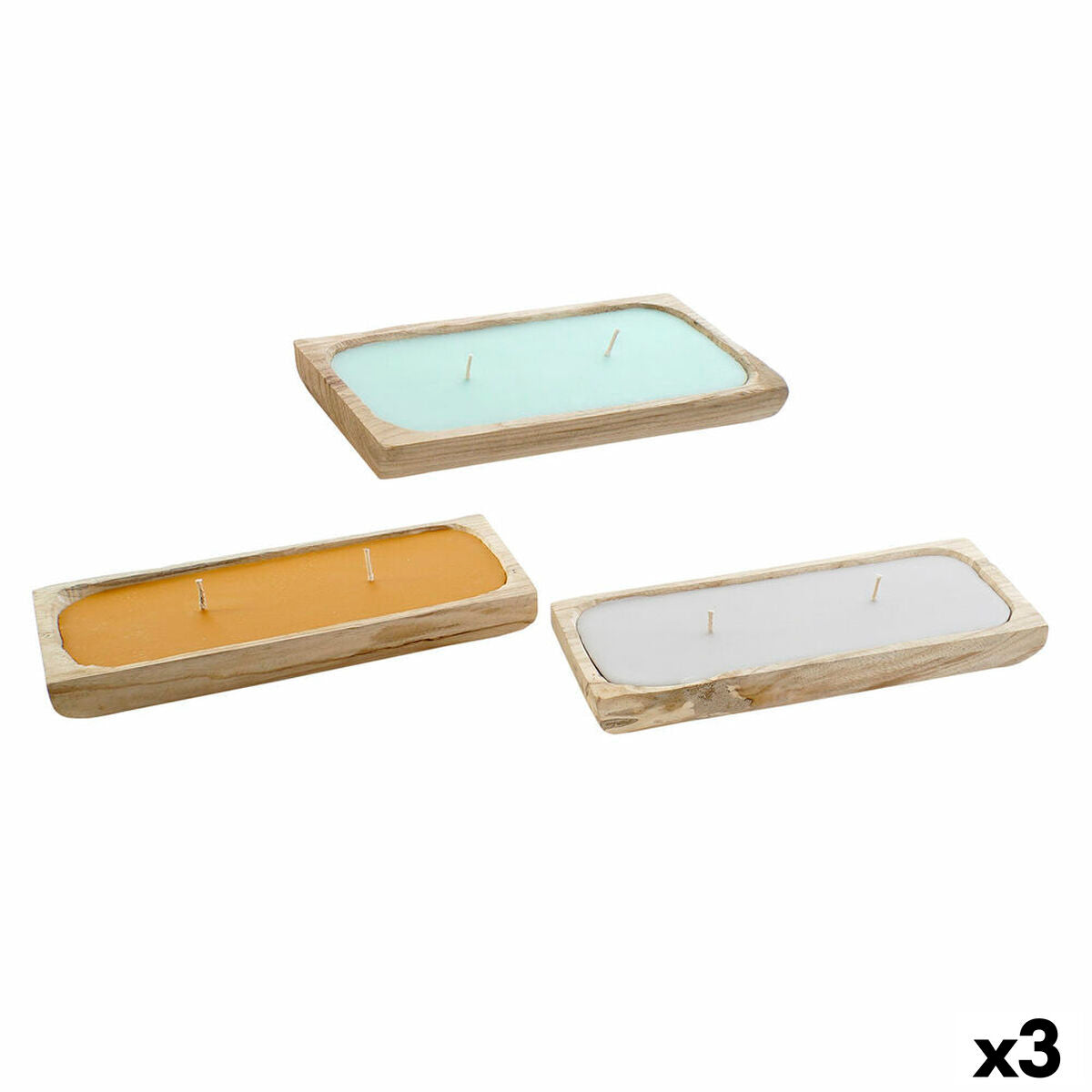 Ljus DKD Home Decor Naturell Jungel Alpino (3 antal) finns hos Nordekko
