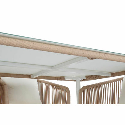 Bordsgrupp med stolar DKD Home Decor Beige 78 cm 163 x 95 x 6 cm finns hos Nordekko