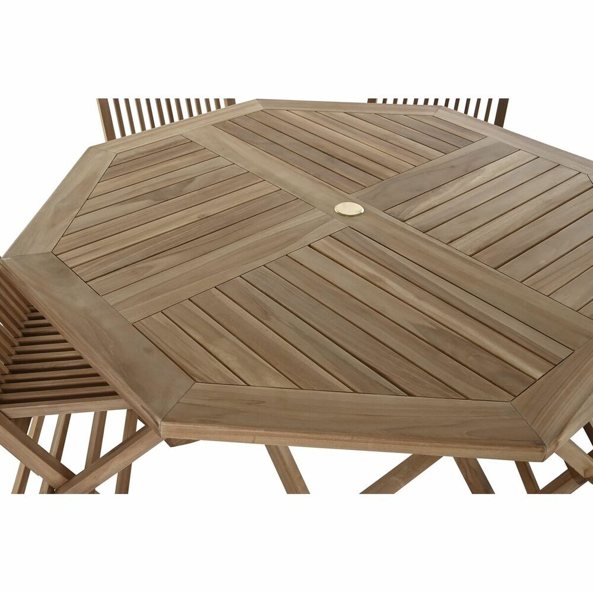 Trädgårdsmöbler DKD Home Decor Brun 120 x 120 x 75 cm (5 Delar) finns hos Nordekko