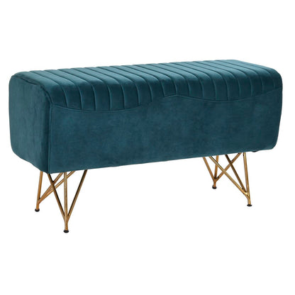 Sittpall DKD Home Decor 90 x 31 x 47 cm Metall Turkos finns hos Nordekko