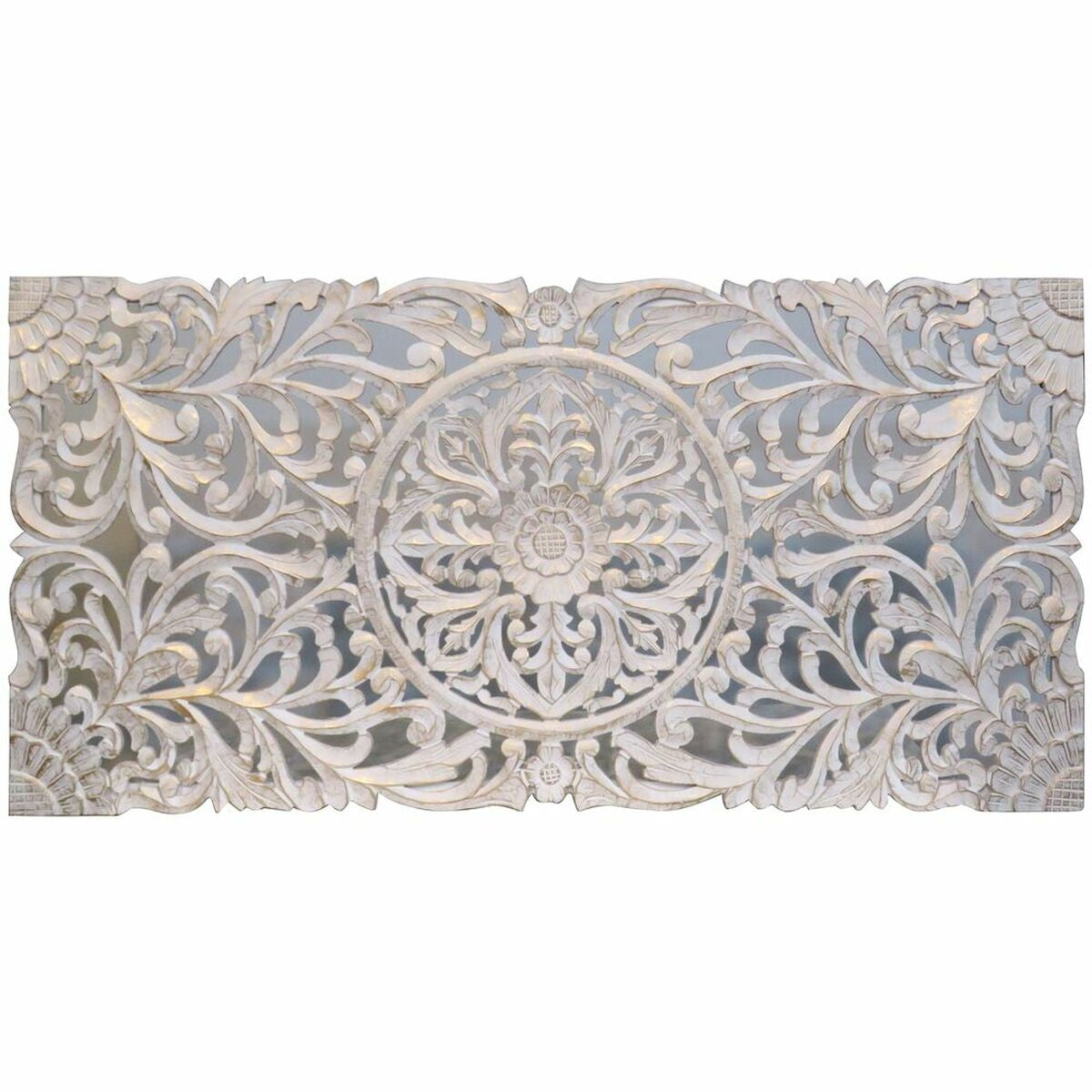 Sänggavel DKD Home Decor Vit Gyllene Trä MDF 180 x 4 x 90 cm finns hos Nordekko