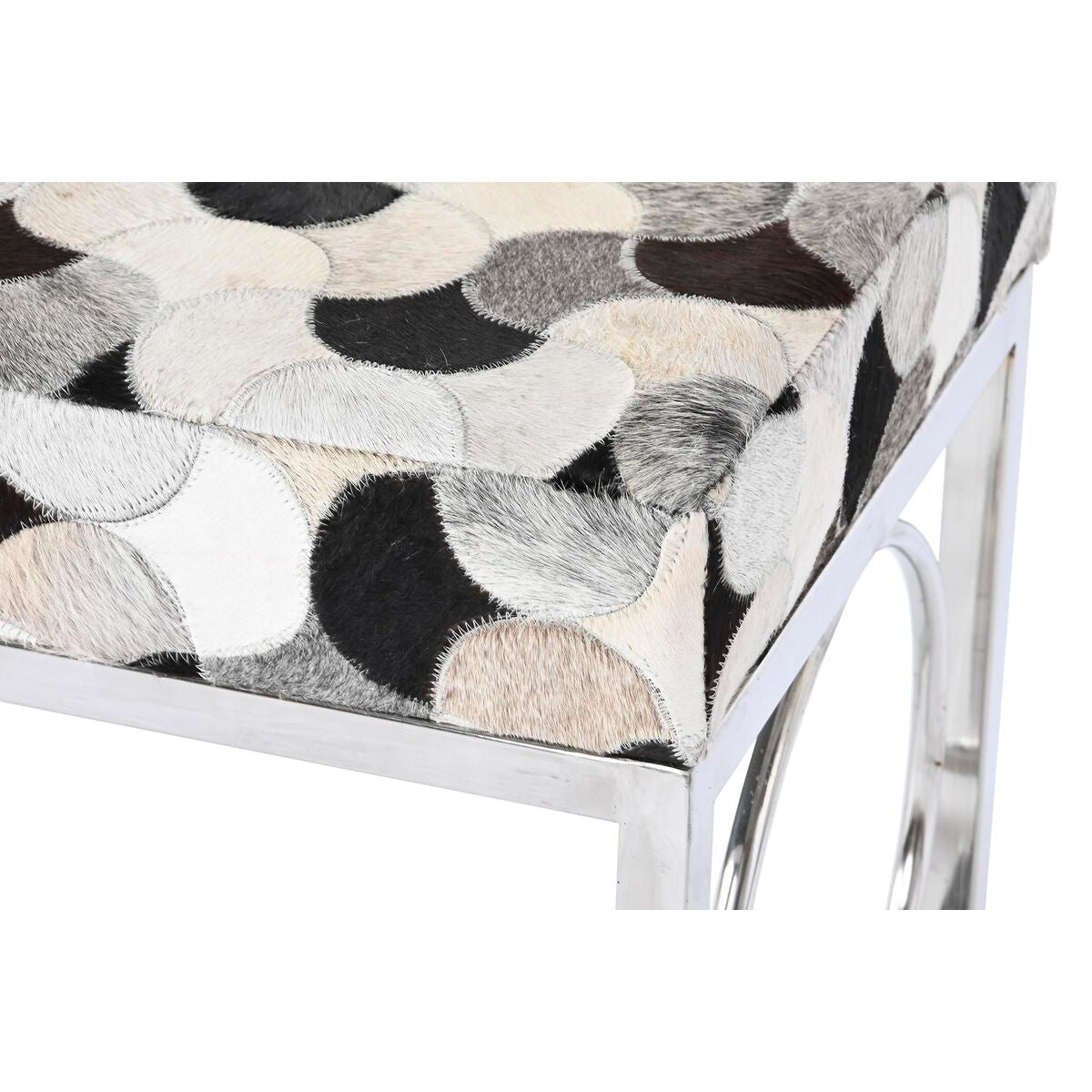 Sittpall DKD Home Decor Vit Brun Svart Silvrig Stål 122 x 41 x 44 cm finns hos Nordekko