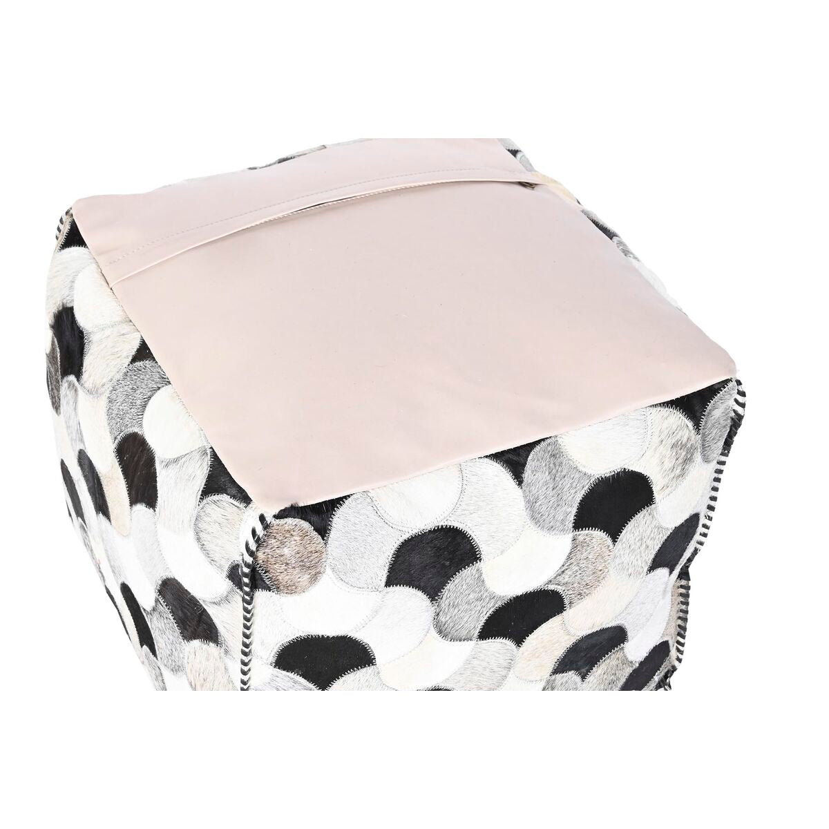 Puff DKD Home Decor Vit Svart 45 x 45 x 40 cm finns hos Nordekko