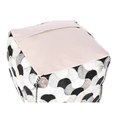Puff DKD Home Decor Vit Svart 45 x 45 x 40 cm finns hos Nordekko