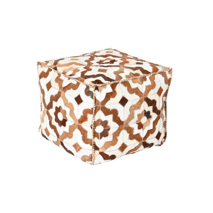 Puff DKD Home Decor Vit Brun 45 x 45 x 40 cm finns hos Nordekko