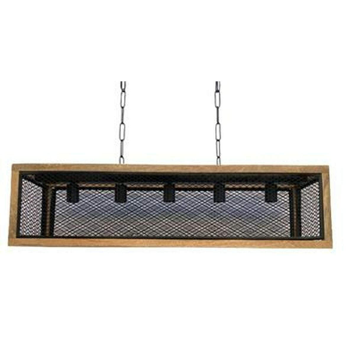Taklampa DKD Home Decor Järn Mangoträ 50 W 100 x 25 x 25 cm finns hos Nordekko