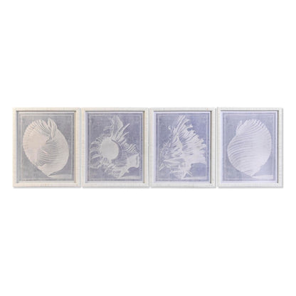 Tavla DKD Home Decor Glas Snigel 50 x 2 x 60 cm 50 x 60 x 2,5 cm (4 Delar) finns hos Nordekko