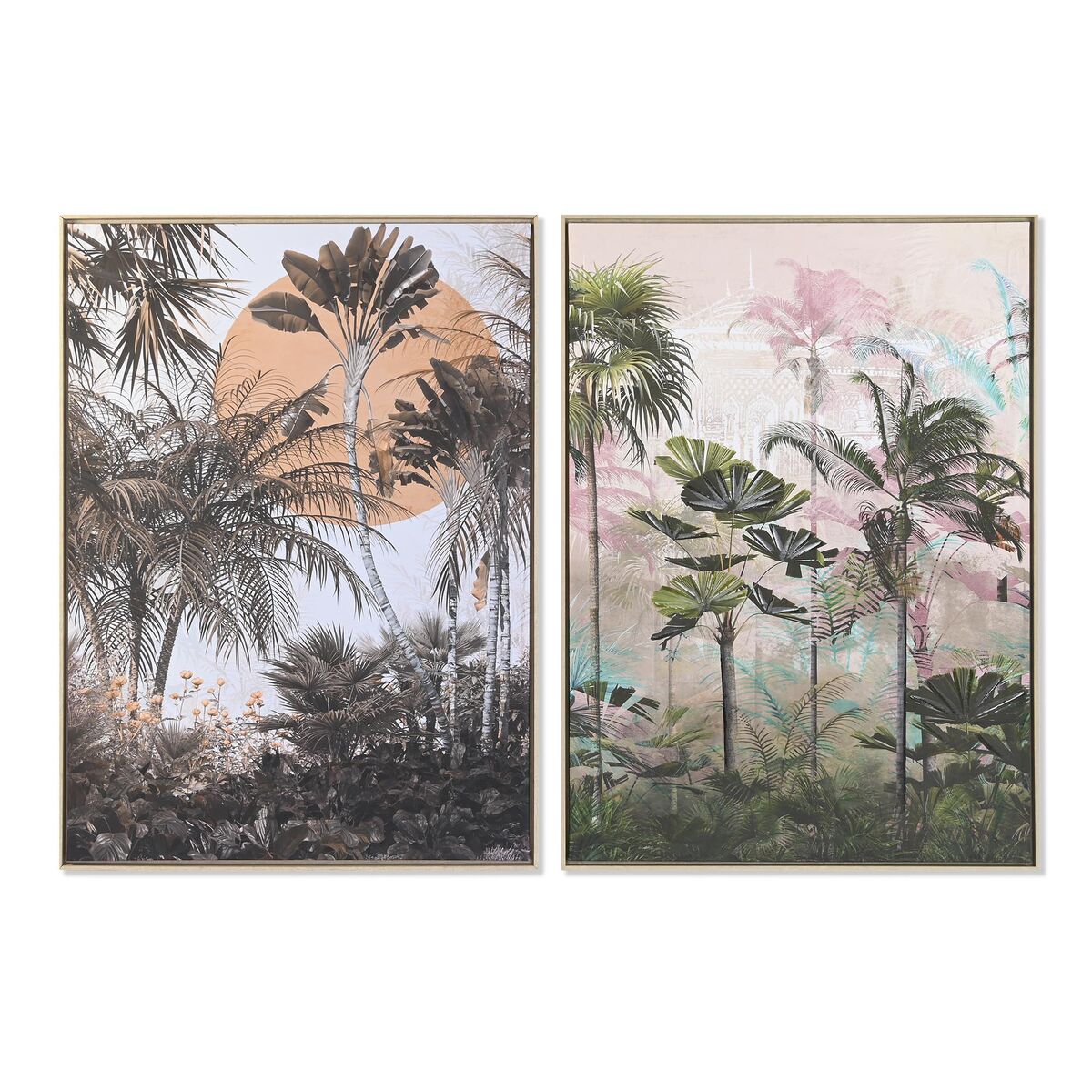 Tavla DKD Home Decor 103 x 4,5 x 143 cm 104 x 4,5 x 143,5 cm Palmer Tropiskt (2 antal) finns hos Nordekko