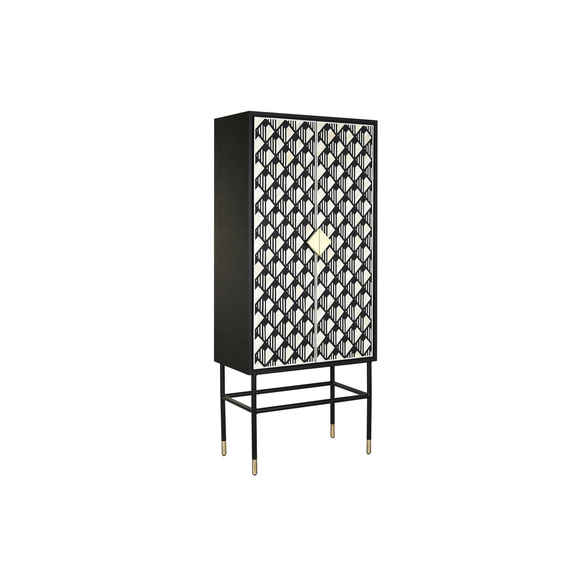 Skåp DKD Home Decor Vit Svart 75 x 40 x 180 cm finns hos Nordekko