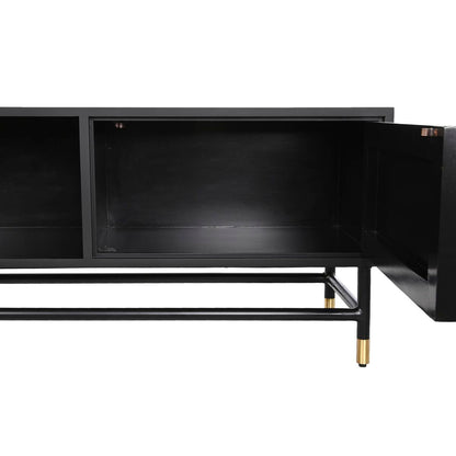TV-möbler DKD Home Decor Vit Svart Grå Harts Ben Trä MDF 170 x 40 x 50 cm finns hos Nordekko