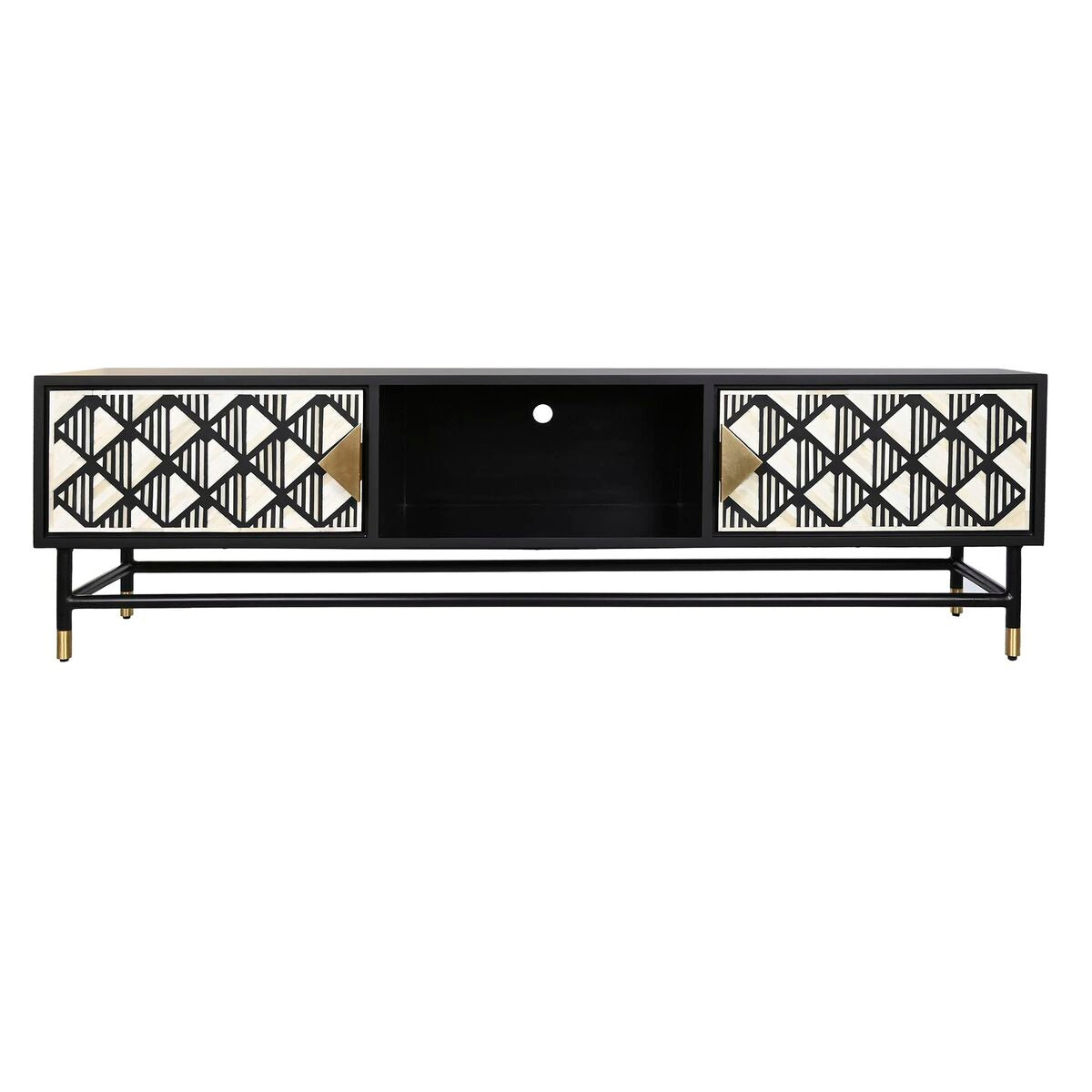TV-möbler DKD Home Decor Vit Svart Grå Harts Ben Trä MDF 170 x 40 x 50 cm finns hos Nordekko