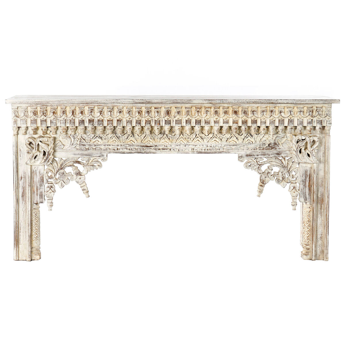 Sidobord DKD Home Decor Vit Mangoträ 150 x 41 x 76 cm finns hos Nordekko