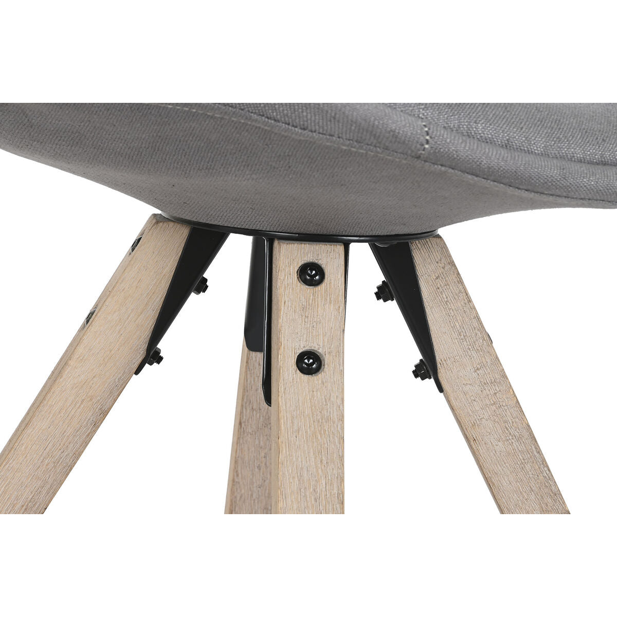 Matsalsstol DKD Home Decor Polyester Mörkgrå Tölgy (48 x 44 x 84 cm) finns hos Nordekko