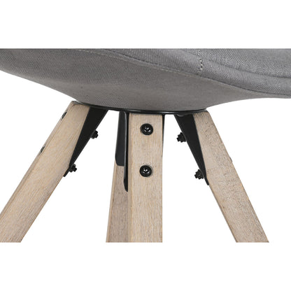 Matsalsstol DKD Home Decor Polyester Mörkgrå Tölgy (48 x 44 x 84 cm) finns hos Nordekko