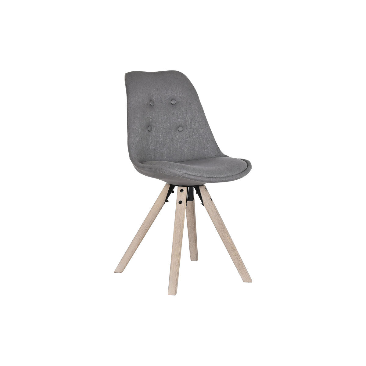 Matsalsstol DKD Home Decor Polyester Mörkgrå Tölgy (48 x 44 x 84 cm) finns hos Nordekko
