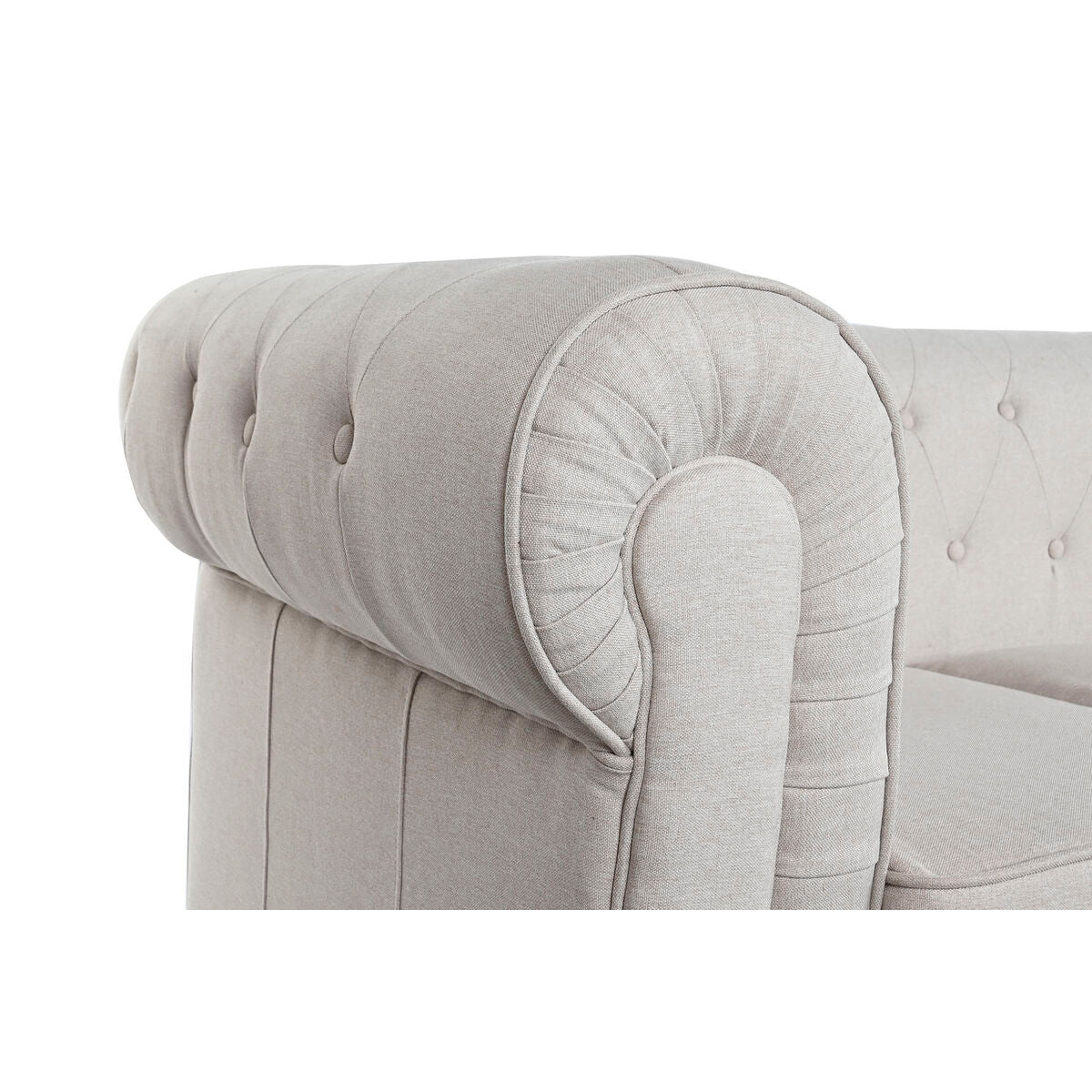 Soffa DKD Home Decor Vit Brun Kräm Trä 209 x 84 x 76 cm finns hos Nordekko