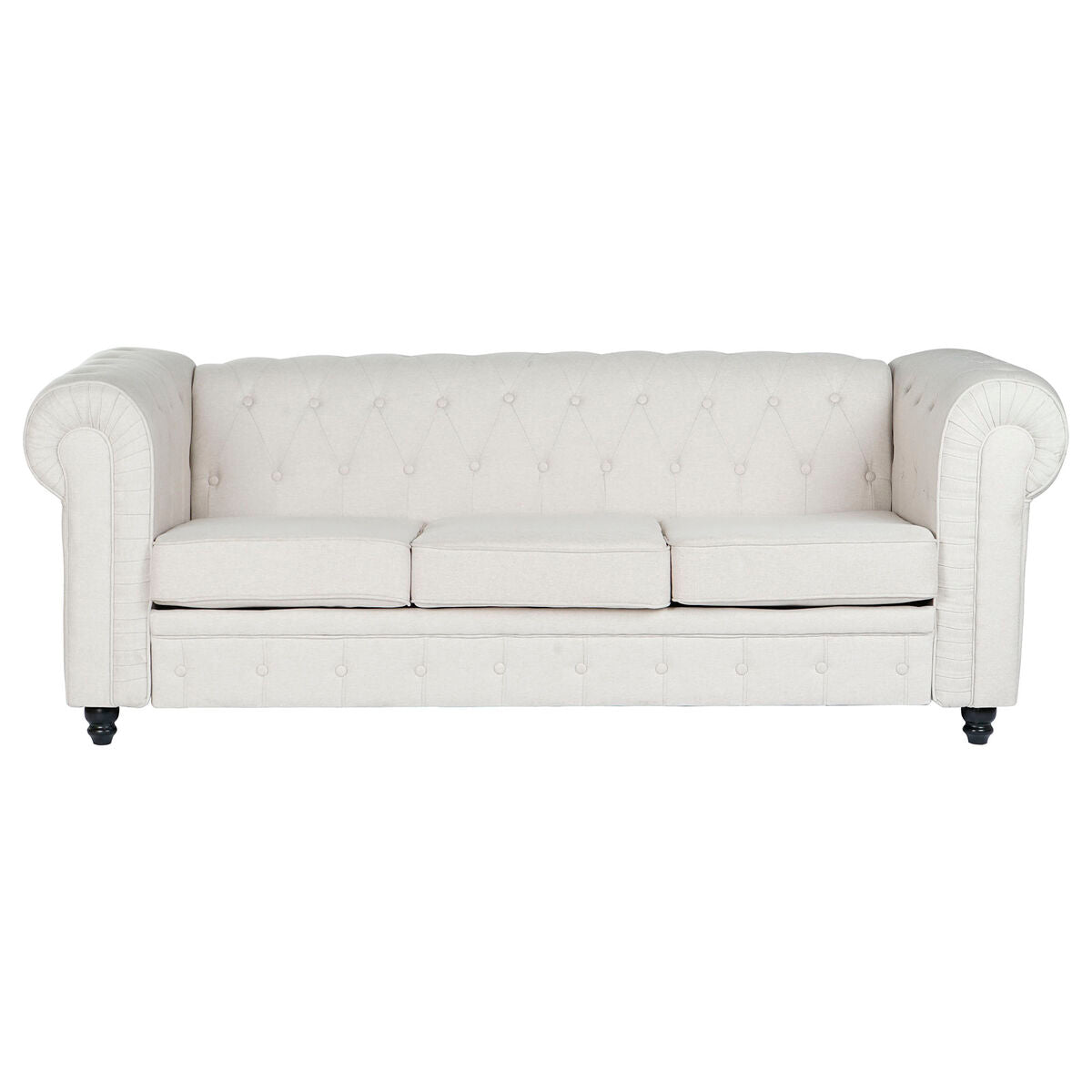 Soffa DKD Home Decor Vit Brun Kräm Trä 209 x 84 x 76 cm finns hos Nordekko