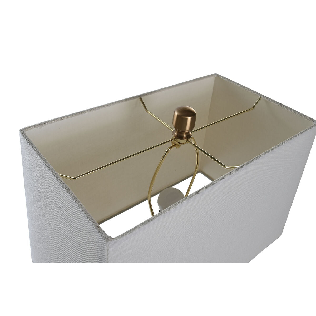 Bordslampa DKD Home Decor Vit Gyllene Metall 60 W 220 V 40 x 23 x 62 cm finns hos Nordekko