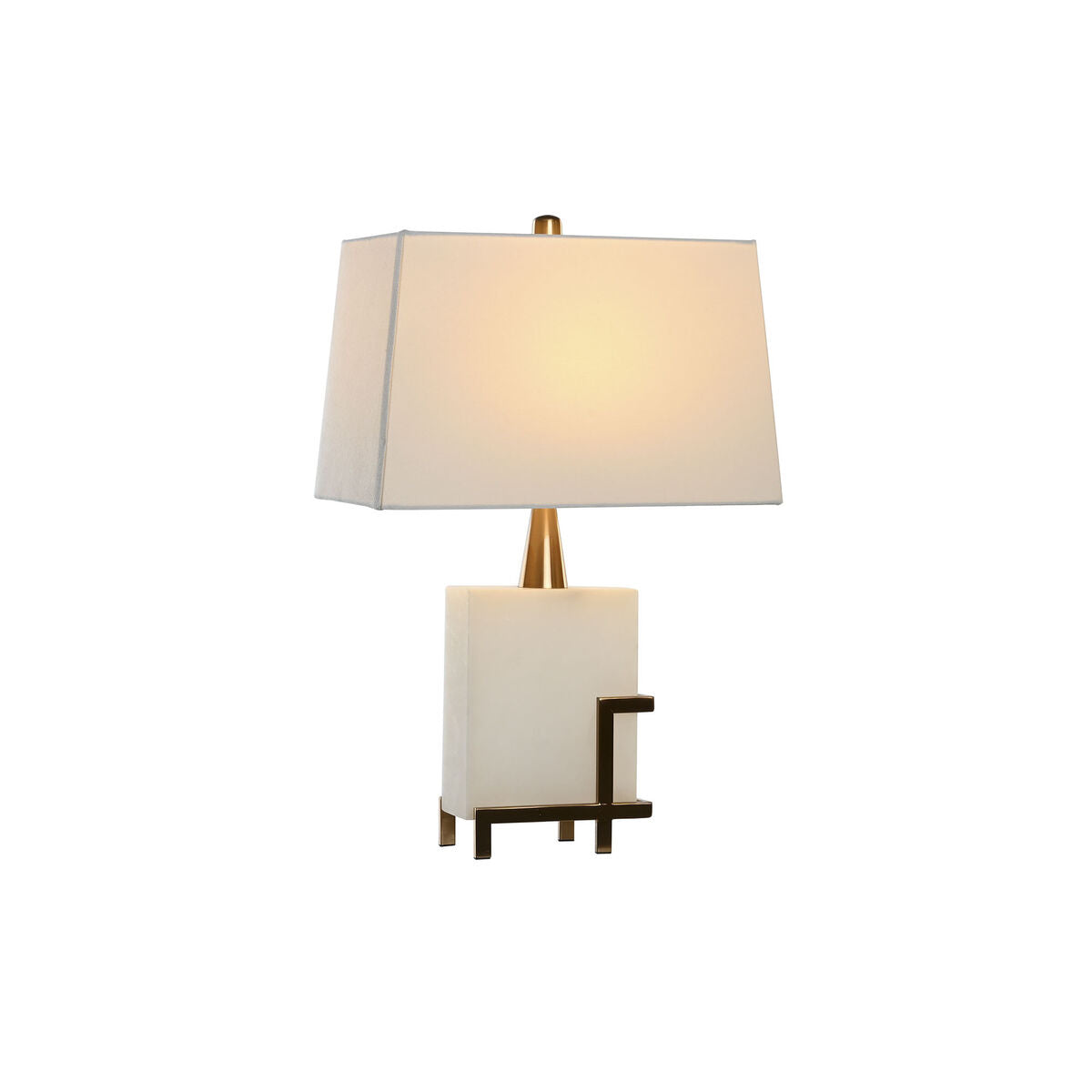 Bordslampa DKD Home Decor Vit Gyllene Metall 60 W 220 V 40 x 23 x 62 cm finns hos Nordekko