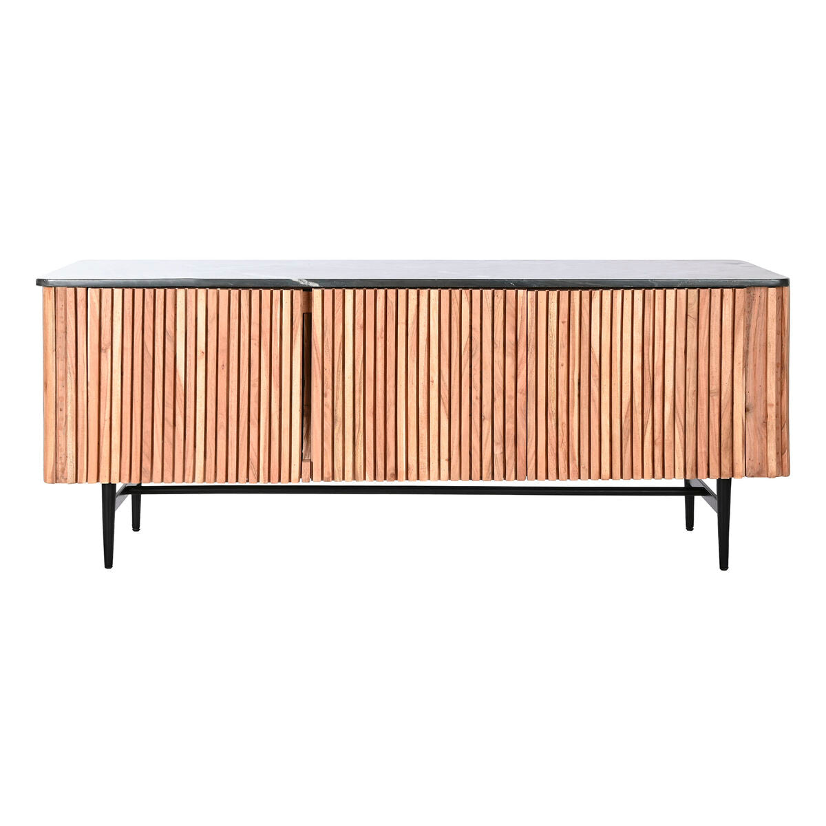 TV-möbler DKD Home Decor Brun Svart Naturell Marmor Akaciaträ 145 x 45 x 60 cm finns hos Nordekko