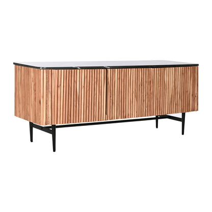 TV-möbler DKD Home Decor Brun Svart Naturell Marmor Akaciaträ 145 x 45 x 60 cm finns hos Nordekko