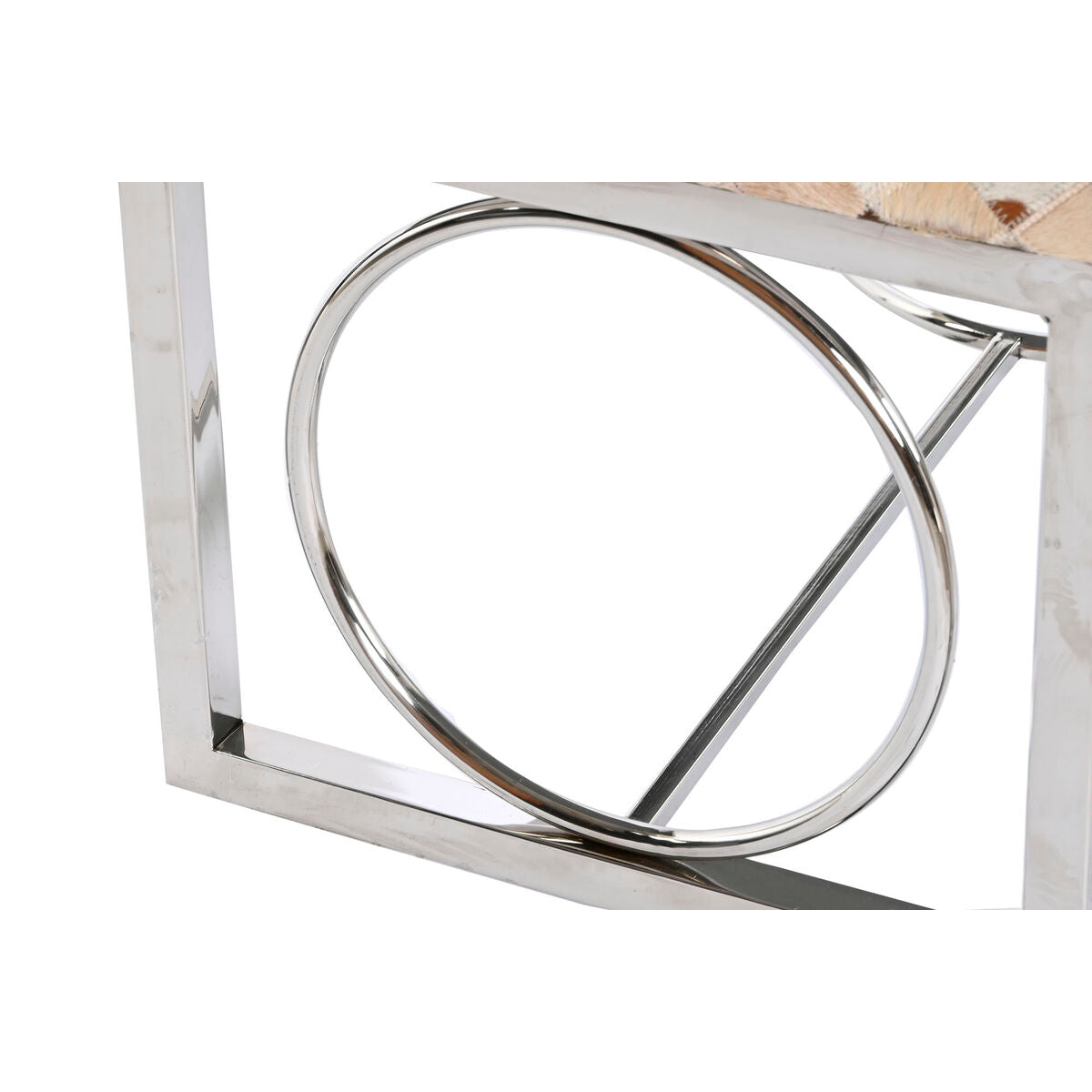 Sittpall DKD Home Decor Brun Beige Silvrig Kamel Stål 122 x 41 x 44 cm finns hos Nordekko