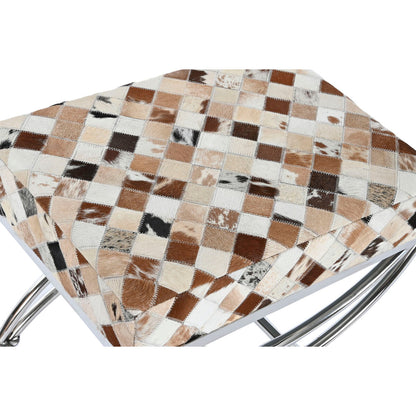 Sittpall DKD Home Decor Brun Beige Silvrig Kamel Stål 53 x 40 x 43 cm finns hos Nordekko