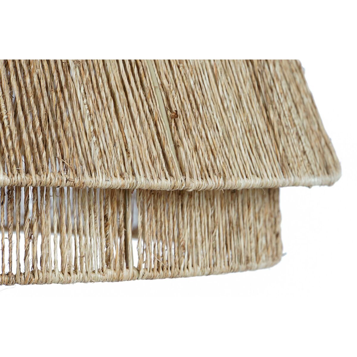 Taklampa DKD Home Decor Ljusbrun Jute Järn 50 W 80 x 80 x 33 cm finns hos Nordekko