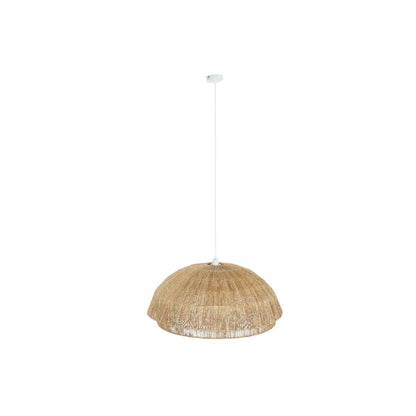 Taklampa DKD Home Decor Ljusbrun Jute Järn 50 W 80 x 80 x 33 cm finns hos Nordekko