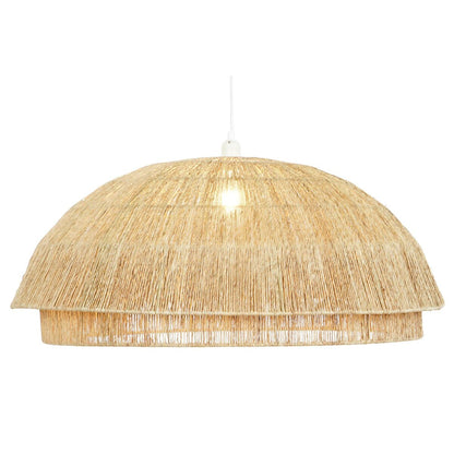 Taklampa DKD Home Decor Ljusbrun Jute Järn 50 W 80 x 80 x 33 cm finns hos Nordekko