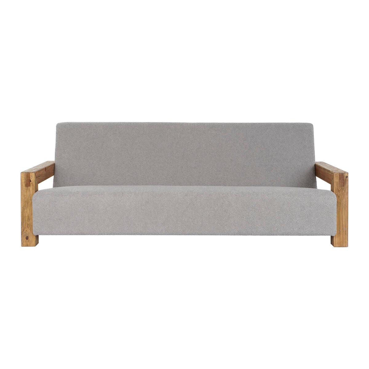 Soffa DKD Home Decor Naturell Ljusgrå Återvunnet Trä Modern 221 x 94 x 83 cm finns hos Nordekko