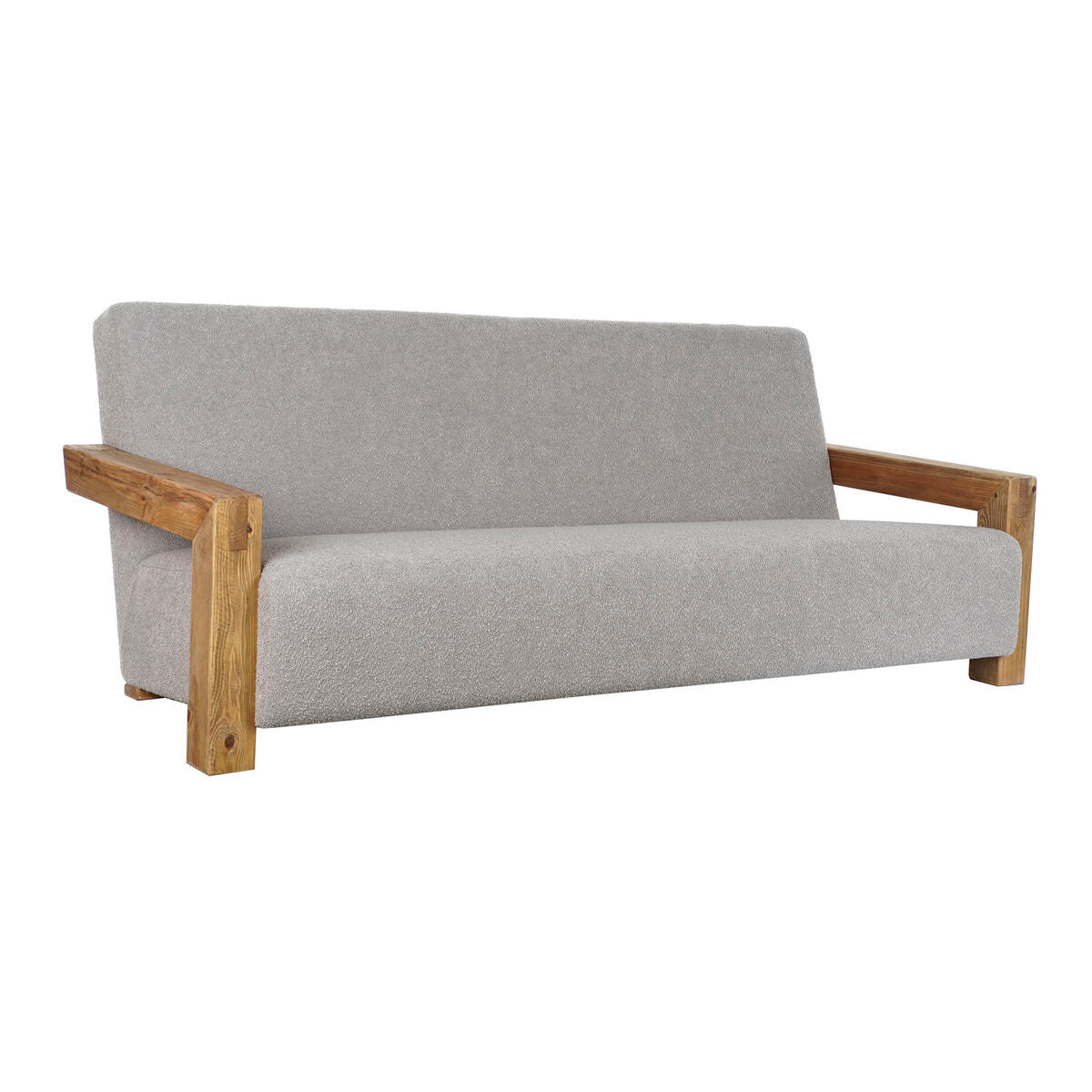 Soffa DKD Home Decor Naturell Ljusgrå Återvunnet Trä Modern 221 x 94 x 83 cm finns hos Nordekko